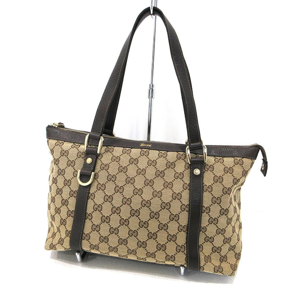 Gucci GG Canvas Tote Bag Beige Cream